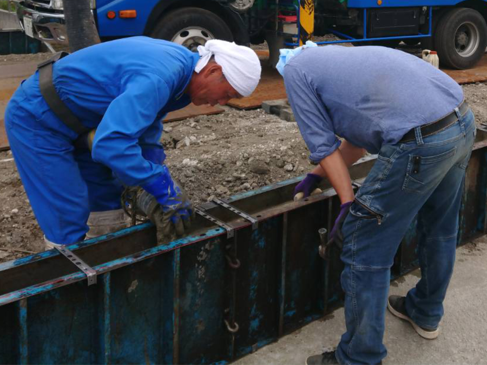 土留め工事　立ち上がりコンクリート